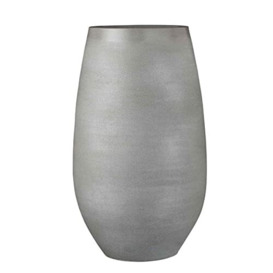 MICA Decorations Douro Vase - Height 50 x Diameter 29 cm - Terracotta - Light Grey