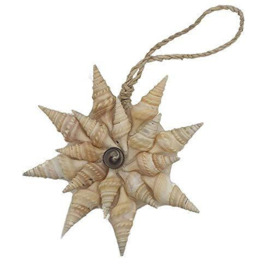 VIE Naturals Handmade SeaShell Hanging Ornament - Design 02, 12cm