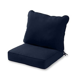 Greendale Home Fashions AZ7820-NAVY Midnight Outdoor 2-Piece Deep Seat Cushion Set