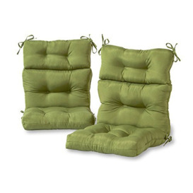 Greendale Home Fashions Juniper Outdoor High Back Chair Cushion (Set of 2), 2 Count (Pack of 1)