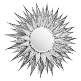 Hill 1975 Ohlson Silver Large Sunburst Mirror, METAL, Mixed, 7 x 90 x 90 cm