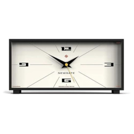 NEWGATE® Thunderbird Silent Sweep Mantel Clock - No Tick Noise - Mid-Century Modern Mantel Clock - Living Room Clock - Office Clock - Desk Clock - Designer Clock (Cream)