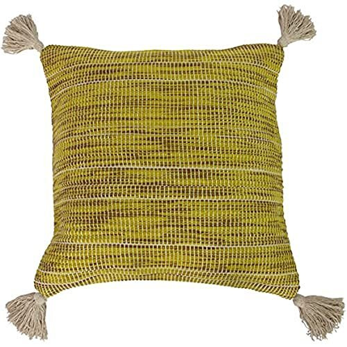 "Riva Home Shilo Cushion Cover, Ochre/Green, 50 x 50cm (20"" x 20"")"