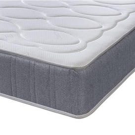 eXtreme comfort ltd The Ocean Grey Hybrid Standard UK Single Mattress Quilted Single Memory Fibre Mattress With Springs (3ft x 6ft3, 90cm x 190cm)