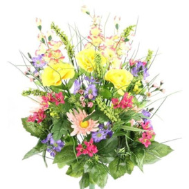 Admired By Nature Artificial Dahlia, Morning Glory and Ranunculus and Blossom Fillers Mixed Bush-30 Stems for Home, Wedding, Restaurant and Office Decoration Arrangement, YW-PUR-PK