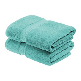Superior Egyptian Cotton 800 GSM Bath Towel Set, Includes 2 Bath Towels, Luxury Plush Essentials, Absorbent Quick Dry Towels, Guest Bathroom, Apartment, New Home, Shower, Hotel Quality, Turquoise