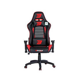 BraZen Sentinel Elite Computer PC Office Racing Esports Gaming Chair Ergonomic Reclining Pu Leather Seat with Adjustable Arms - Red - Largest British Owned Gaming Chair Brand