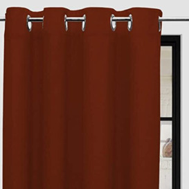 Soleil d'ocre Curtains & Draperies, Cotton, Orange, 135 x 250 cm