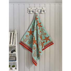 Deyongs Egyptian Cotton Jacquard Velour Beach Towel, Multicolour, 90 x 180cm