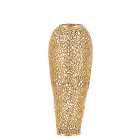 J-line - Large Gold Aluminium Coral Vase