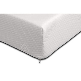 "Starlight Beds PC062 Orthopaedic Memory Foam Mattress 8"" Deep with Washable & Removable Zip Cover, White, Single"