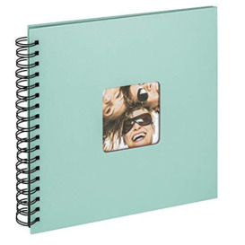 walther Design Photo Album Mint Green 26 x 25 cm Spiral Album with Punched Cover, Fun SA-108-A