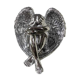 Sassy Home Silver Electroplated Weeping Angel Ornament