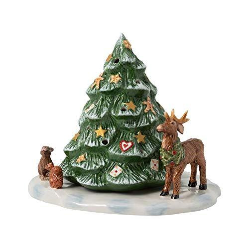 Villeroy & Boch 14-8327-6648 Toys Christmas Tree with Forest Animals, Porcelain, White, 23x17x17cm