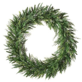 WeRChristmas Natural Fir Christmas Wreath Decoration, Green, 1 m