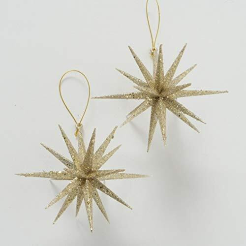 Boltze Tove 1022233 Decorative Pendant Star Shape Decoration for Christmas Tree/Christmas Tree Gold Glitter