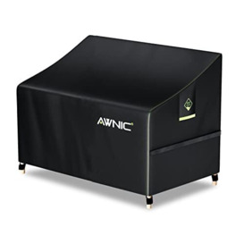 AWNIC Garden Bench Cover 2 Seater Waterproof Heavy Duty Tear Resistant 420D Polyester 2 Seater Bench 134 X 70 X 60/88cm