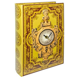 Febland Clock Storage Book Box, Yellow, Small