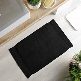 Douceur d'Intérieur Bath MAT, Cotton, Black, 50 x 85 CM