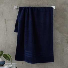 Catherine Lansfield Zero Twist Soft & Absorbent Cotton Hand Towel Navy Blue