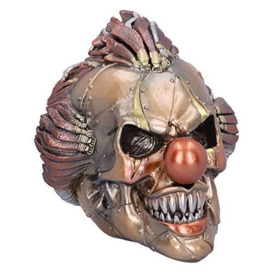 Nemesis Now Mechanical Laughter Horror Steampunk Clown Skull Ornament, Bronze, 18cm, Polyresin