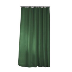 Douceur d'intérieur Quartz Shower Curtain with Hooks 100% Polyester Khaki 180x200cm