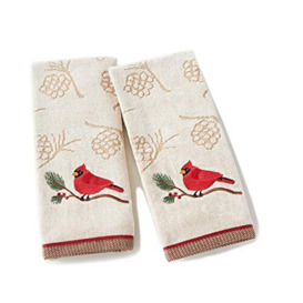 SKL Home Cardinal & Branch Hand Towel Set, Wheat