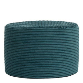 icon Soul Frankie Cord Bean Bag Pouffe, Teal Green, Large Corduroy Ottoman, Living Room Bedroom Footstool Bean Bags