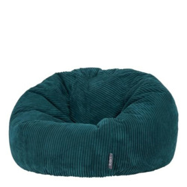 icon Kingston Large Bean Bag, Jumbo Cord Bean Bag, Teal Green, Bean Bag chair for Adults with Filling Included, Comfortable Lounging Chair for All Ages