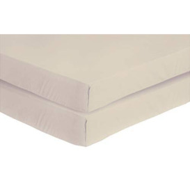 - 2 x Cot Fitted Bed Sheets - Egyptian Cotton 200 Thread Luxury Smooth & Soft (Silver, 60 x 120 cm)