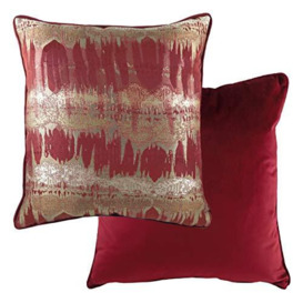 Evans Lichfield Inca Polyester Filled Cushion, Burgundy, 43 x 43cm