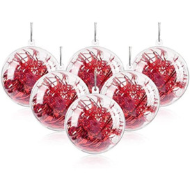 Uten 20Pcs Transparent Christmas Balls, DIY Fillable Ornaments Decorations, Transparent Christmas Balls Gifts for Indoor Outdoor Festival Party Decorations (80mm)
