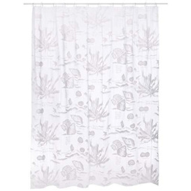 Spirella Life Style Plastic Curtain – Java White 180 x 200 1132662, White, Standard