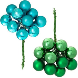 WeRChristmas Bauble, Turquoise & Green, 2.7 cm