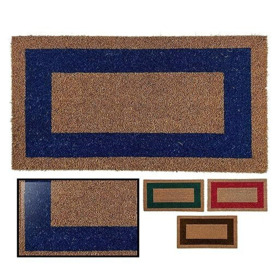 LucaHome – Entrance Mat – Natural Non-Slip Coconut Fibre Doormat – Original and Elegant – Outdoor and Indoor – Durable for Home, Office, Terrace and Garden (Blue, 50 x 90 cm)