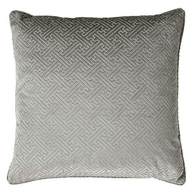Paoletti Florence Cushion Cover, Silver, 55 x 55cm