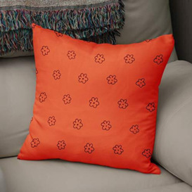 Bonamaison Decorative Cushion Cover Orange & Bordeux, Throw Pillow Covers, Home Decorative Pillowcases for Livingroom, Sofa, Bedroom, Size: 43X43 Cm - Designed and Manufactured in Turkey