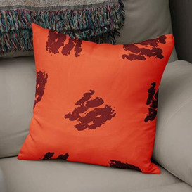 Bonamaison Decorative Cushion Cover, Polycotton, Orange, Standard