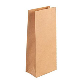 Rayher 67276521 Paper Block Bottom Bag, Kraft 10 x 24 x 6 cm, 80 g/m², SB-Btl. Pack of 25, Brown, Normal