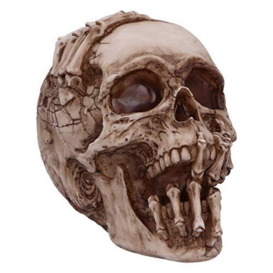 Nemesis Now Officially Licensed James Ryman Breaking Out Skull Skeleton Ornament, Natural, 20cm