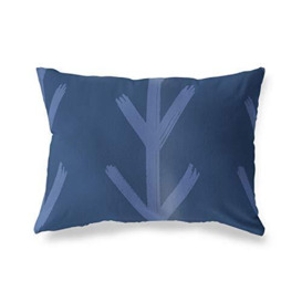 Bonamaison Decorative Cushion Cover Blue, Throw Pillow Covers, Home Decorative Pillowcases for Livingroom, Sofa, Bedroom, Size:35x50 Cm - Designed and Manufactured in Turkey