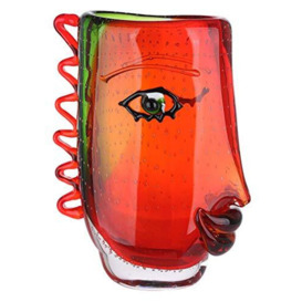 GILDE GLAS art Vase Design - Decorative Object - Unique Handmade Glass Height 31 cm