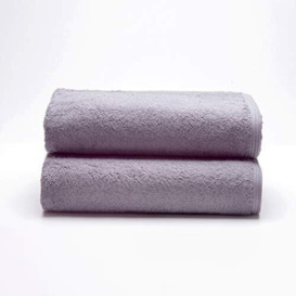 Sancarlos - Set of 2 Ocean Bath Towels, Smoke Color, 100% Cotton, 550 g/m2