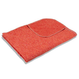 SETEX 85% Cotton/15% Polyester Blanket for Room Decor, Bedroom Decor and More, 200 x 150 cm Bedspread, Orange Plain