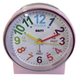 Unity Children's Beep Alarm Clock-49027, Pink, 10.5 x 10.5 x 6.5cm