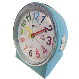 Unity Children's Beep Alarm Clock-49027, Baby Blue, 10.5 x 10.5 x 6.5cm