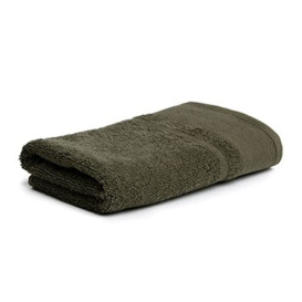 Möve Wellbeing Pearl structure with tucks Hand Towel 50 x 100 cm, Towel - Made in Germany, 85% Cotton 15% Linen, Sea Grass