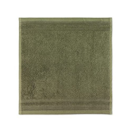Möve Wellbeing Pearl structure with tucks Soap Cloth 30 x 30 cm, Towel - Made in Germany, 85% Cotton 15% Linen, Sea Grass