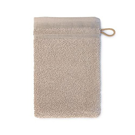 Möve Wellbeing Pearl structure with tucks Wash Glove 20 x 15 cm, Towel - Made in Germany, 85% Cotton 15% Linen, Cashmere