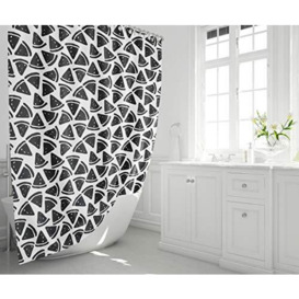 Bonamaison Digitally Printed Shower Curtain, 1 Piece 150x200 Cm - Designed And Manufactured in Turkey